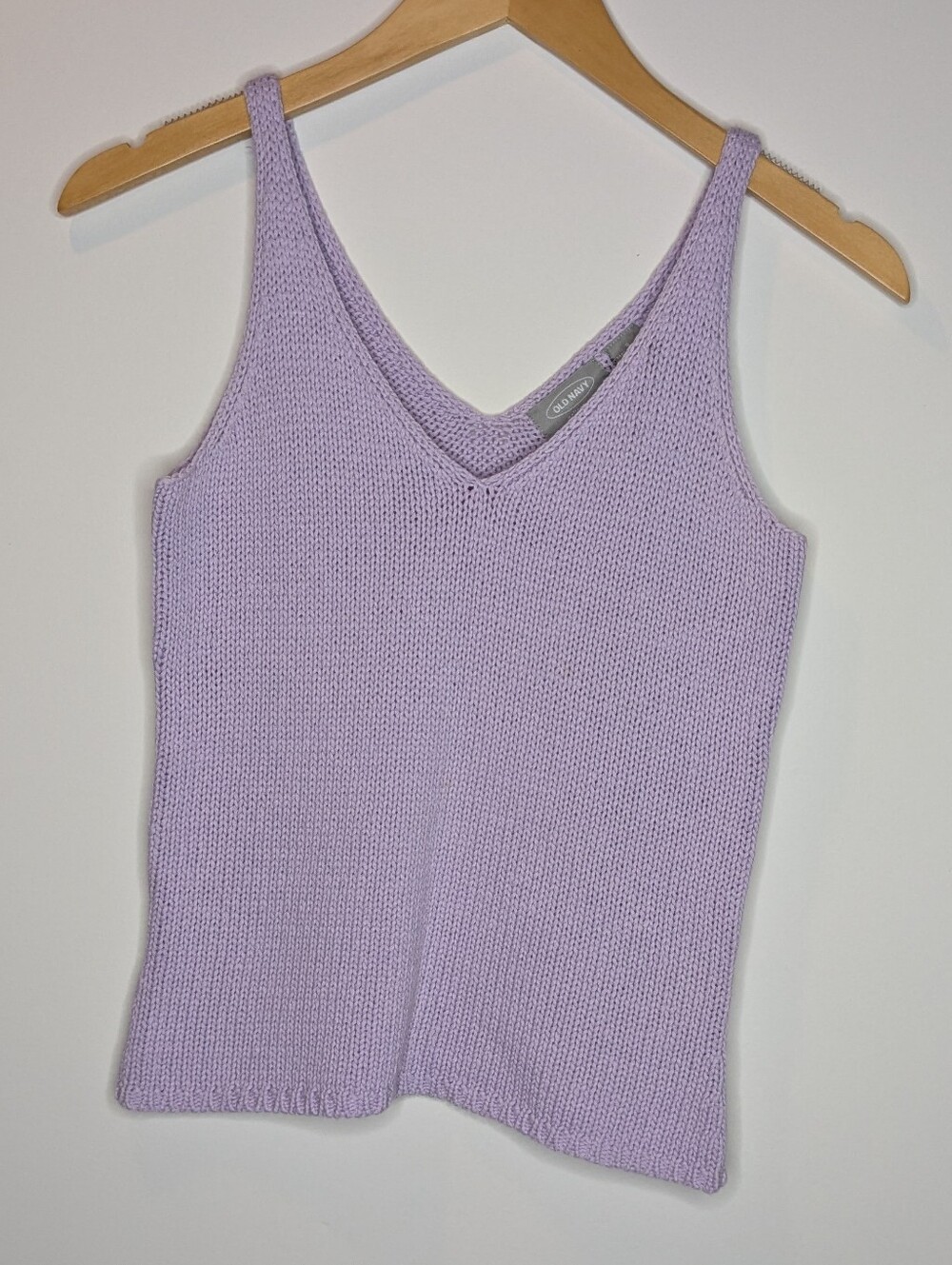 Old Navy Lilac V-Neck Knit Tank Top Small Y2K